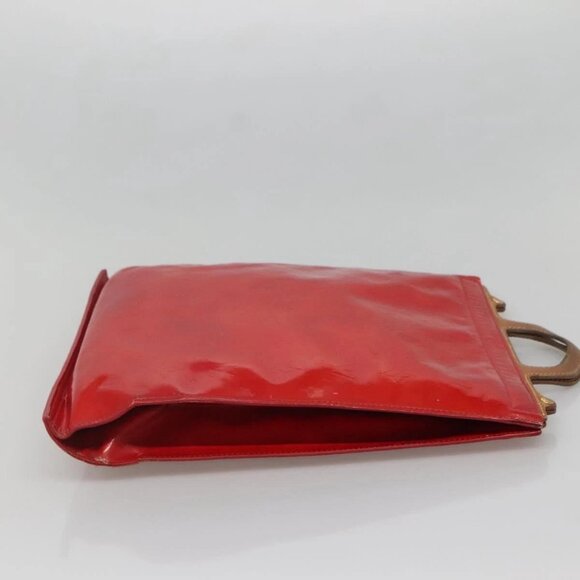 LOUIS VUITTON Monogram Vernis Stanton Tote Bag Red M91078 LV Auth bs28812 - Picture 6 of 16